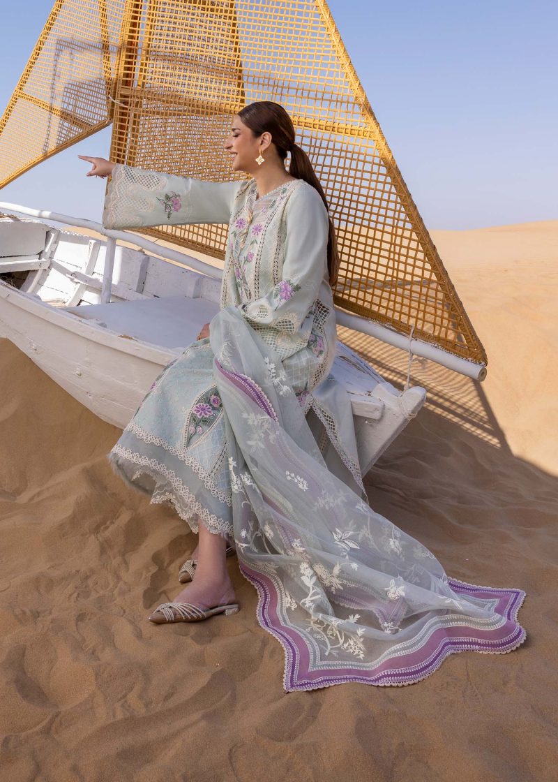 Crimson | Flow By Crimson Lawn 25 | Powder Blue | Unstitched | Festive wear | A Handmade Tale | D2 A | 3pc set.