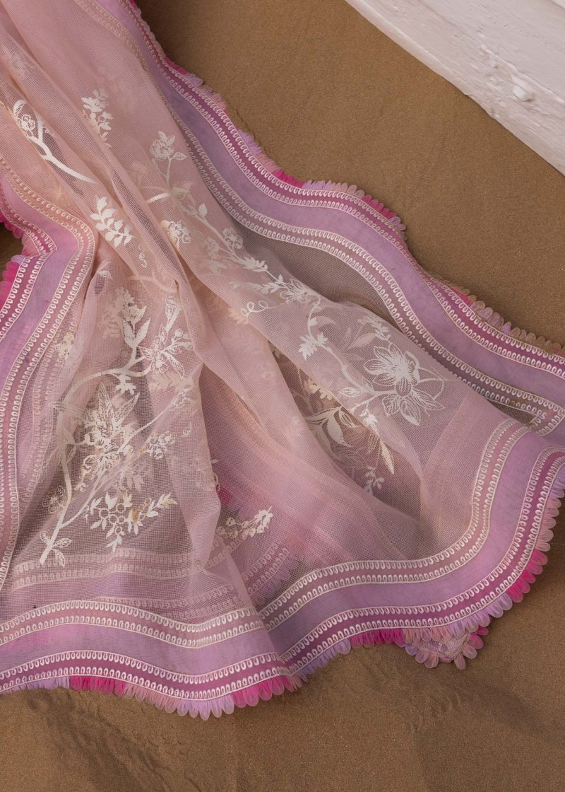 Crimson | Flow By Crimson Lawn 25 | Powder Pink | Unstitched | Festive wear | A Handmade Tale | D2 B | 3pc set.