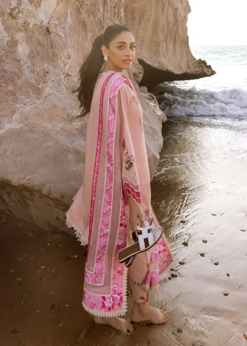 Crimson | Flow By Crimson Lawn 25 | Blush | Unstitched | Festive wear | Floral Crush | D6 B | 3pc set.