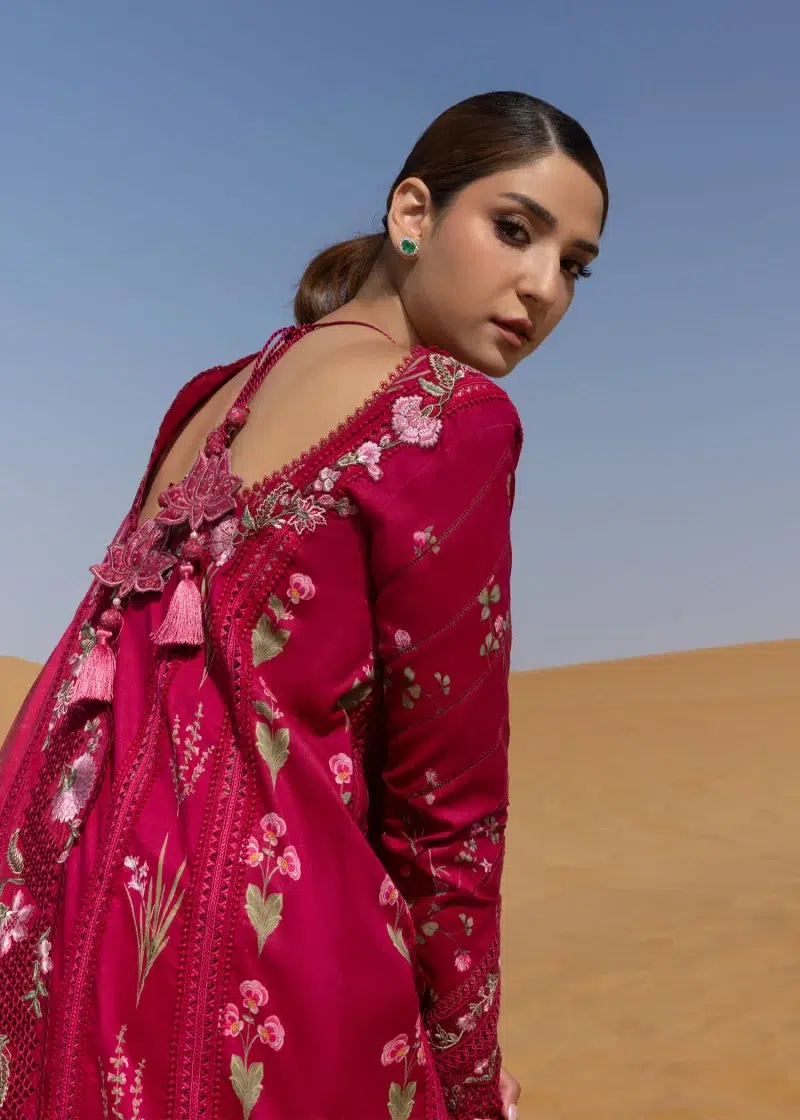 Crimson | Flow By Crimson Lawn 25 | Ruby | Unstitched | Festive wear | Once Upon A Flower | D9 A | 3pc set.