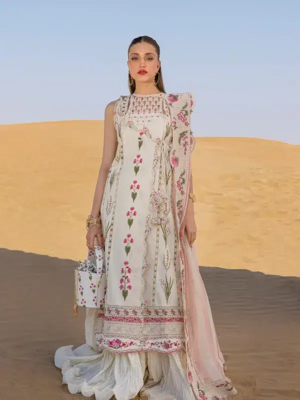 Crimson | Flow By Crimson Lawn 25 | Cloud | Unstitched | Festive wear | Once Upon A Flower | D9 B | 3pc set.