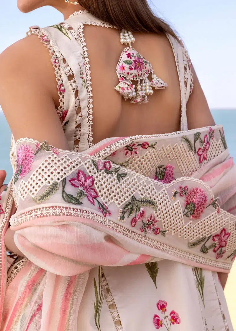 Crimson | Flow By Crimson Lawn 25 | Cloud | Unstitched | Festive wear | Once Upon A Flower | D9 B | 3pc set.