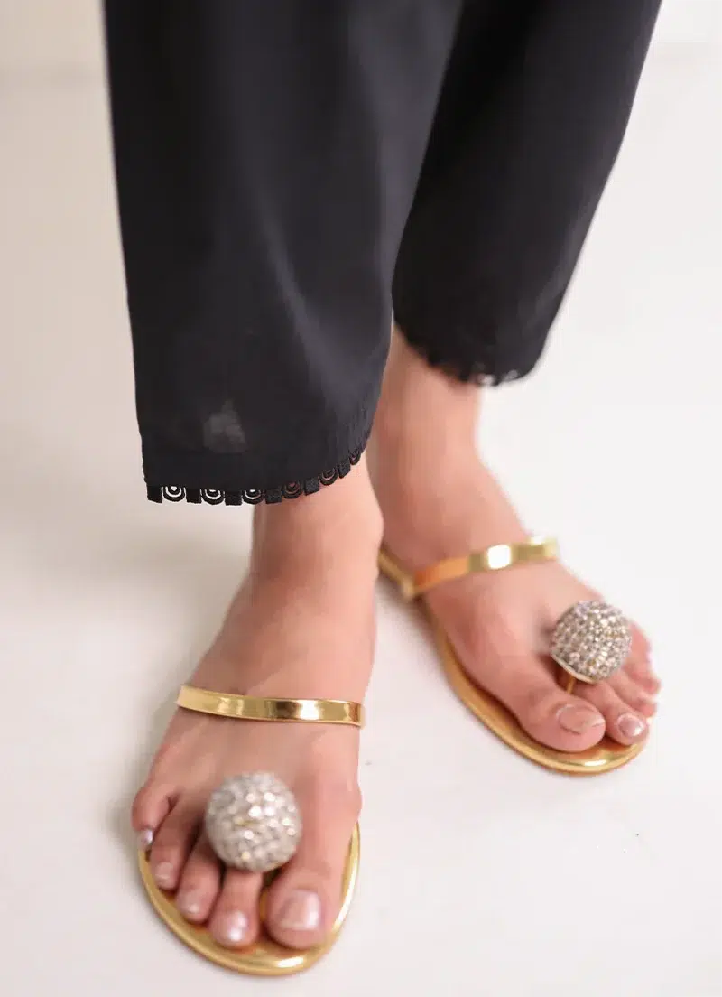 Image | Spring Pret '24 | Lace Shalwar | Cotton | Black | 1 pc | T-634.