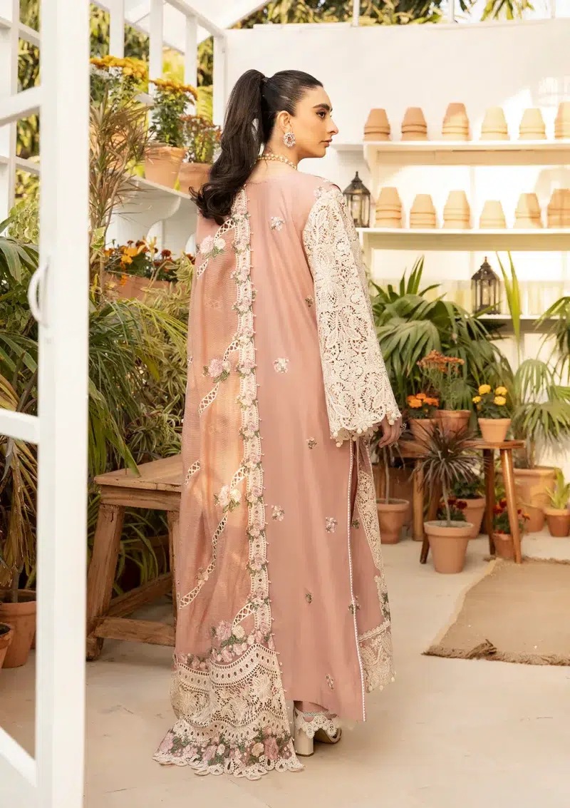 ELAF | Luxury | Lawn 25 |Tea Pink | Unstitched | Festive wear | Shahana | ELM-12 | 3 pc set.
