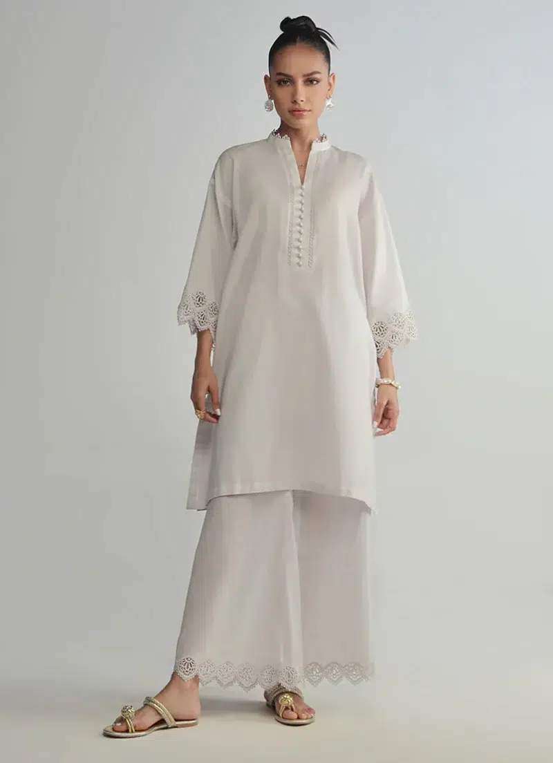 Image | Spring Basics '25 Collection | Textured Co-ord Set | Jacquard | Ash Grey | Stitched | 2 pc