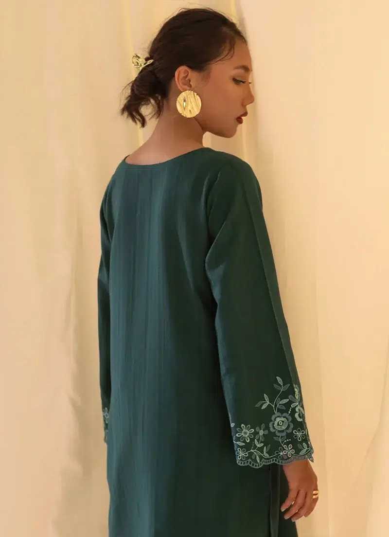 Image | Spring Collection | Turquoise Green | Embroidered Co-ord Set | 2 pc