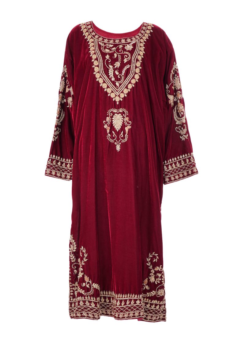 Maysarah Studio | Maroon | Stitched | Party Wear | Shirt | 1 pc set