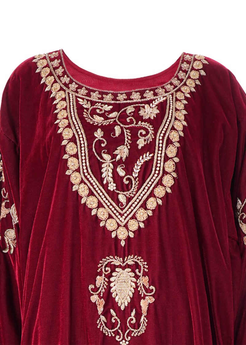 Maysarah Studio | Maroon | Stitched | Party Wear | Shirt | 1 pc set