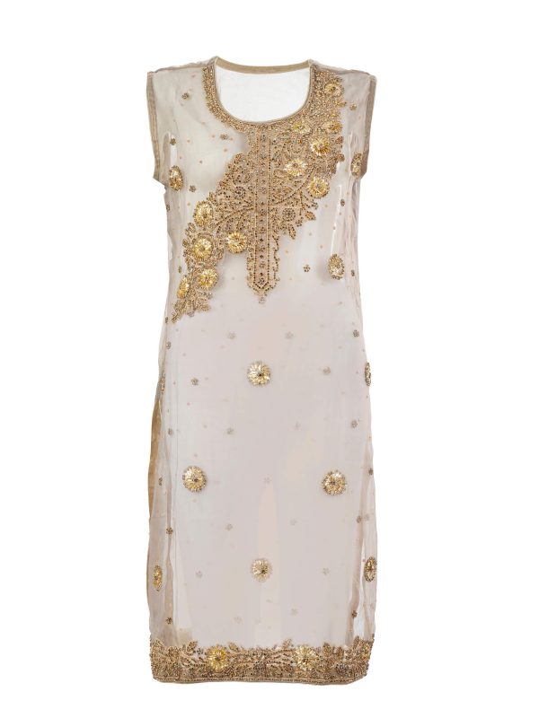 Fancy Gota | Grey | Semi Stitched | Wedding Wear | Kurta Dupatta | 2 pc set