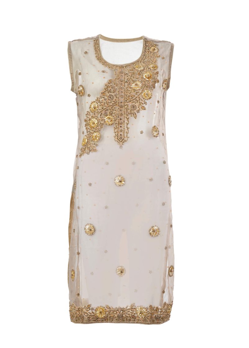 Fancy Gota | Grey | Semi Stitched | Wedding Wear | Kurta Dupatta | 2 pc set