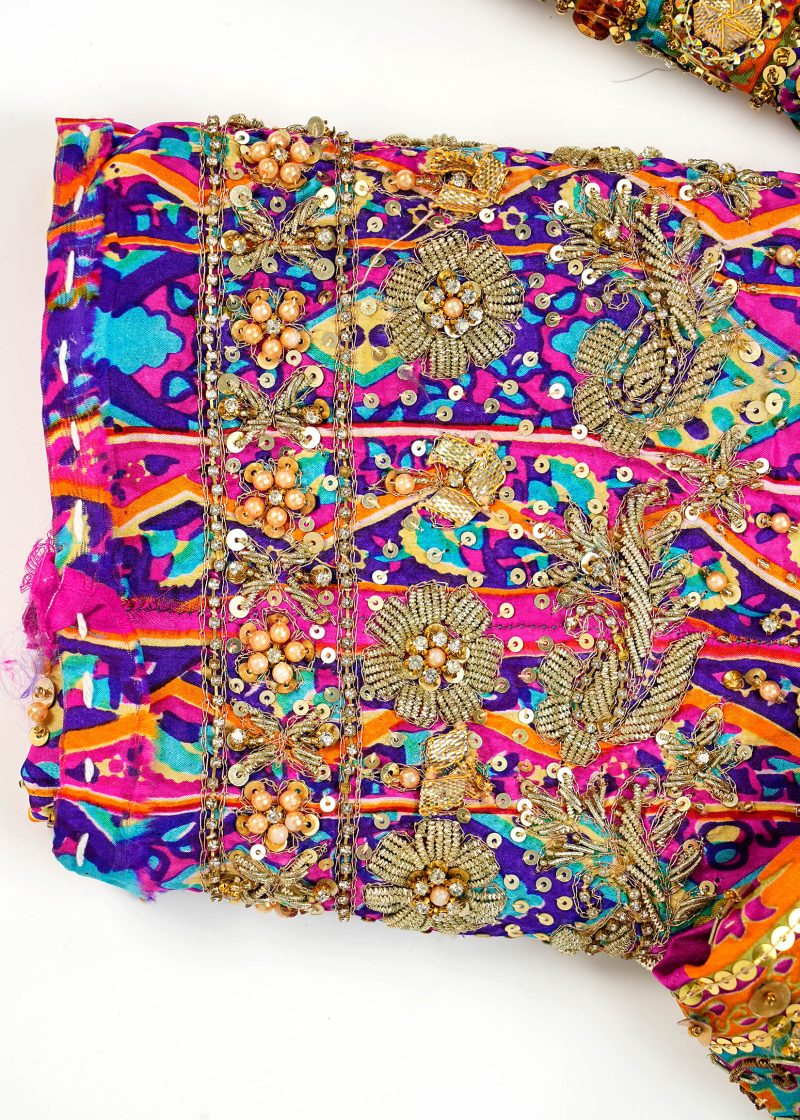 Rani Zara | Harish Shakil | Multi Color | Unstitched | Wedding Wear | Kurta Set | 3 Pc Set