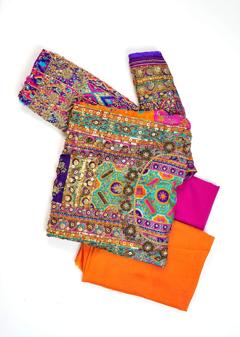 Rani Zara | Harish Shakil | Multi Color | Unstitched | Wedding Wear | Kurta Set | 3 Pc Set