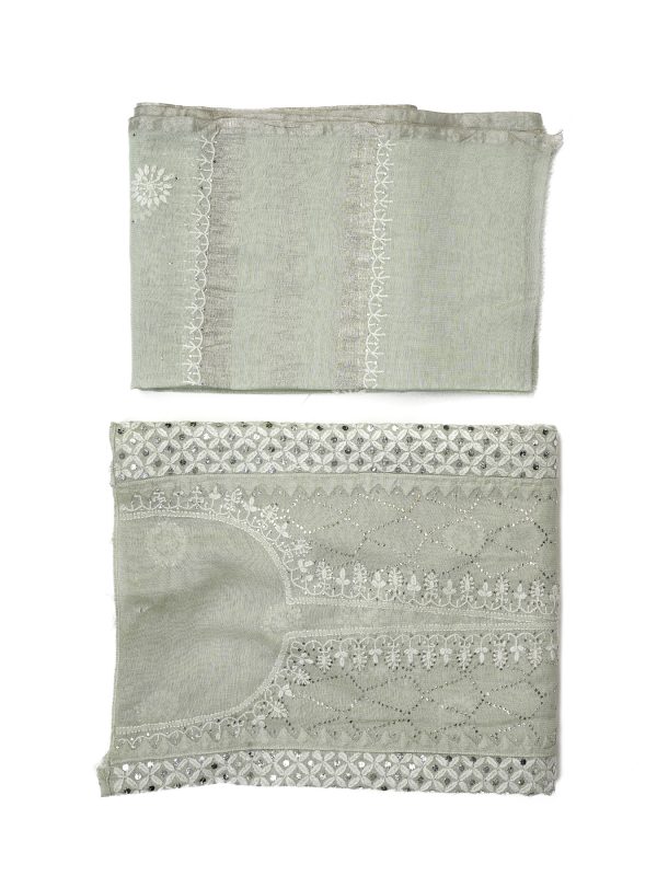 Maysarah Lucknowi | Sea Green | Semi stitched | Festival wear | Kurta Dupatta Style | 2 pc set