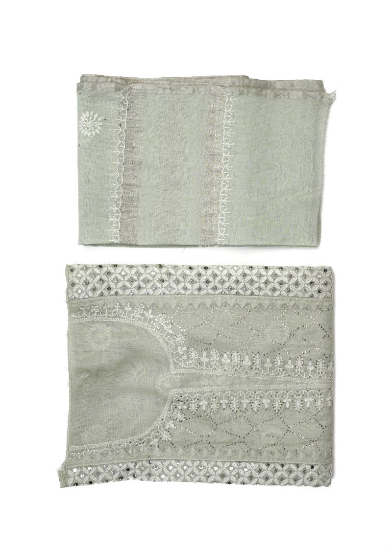 Maysarah Lucknowi | Sea Green | Semi stitched | Festival wear | Kurta Dupatta Style | 2 pc set