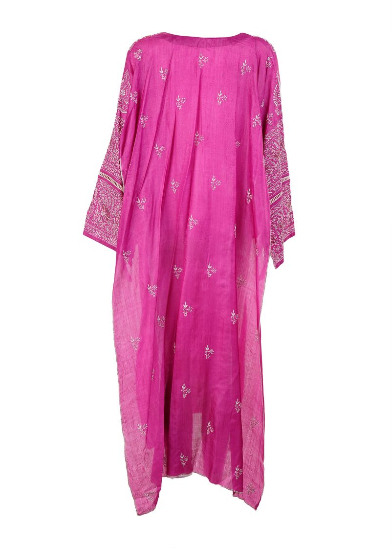 Maysarah Lucknowi | Hot Pink | Semi stitched | Festival wear | Kurta Dupatta Style | 2 pc set