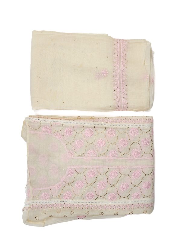 Maysarah Lucknowi | Off White | Semi stitched | Festival wear | Kurta Dupatta Style | 2 pc set