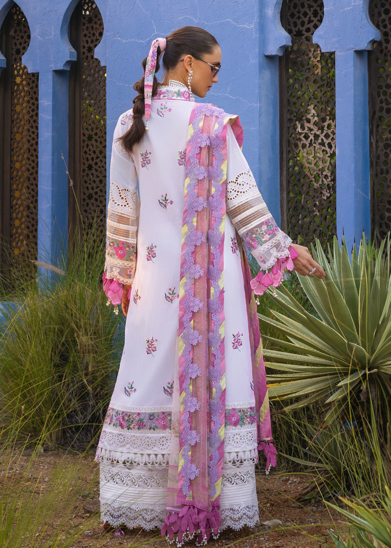 Annus Abrar Neroli Luxury Lawn | White | Unstitched | Party wear | Digitally Printed Chiffon dupatta | Sofi 02