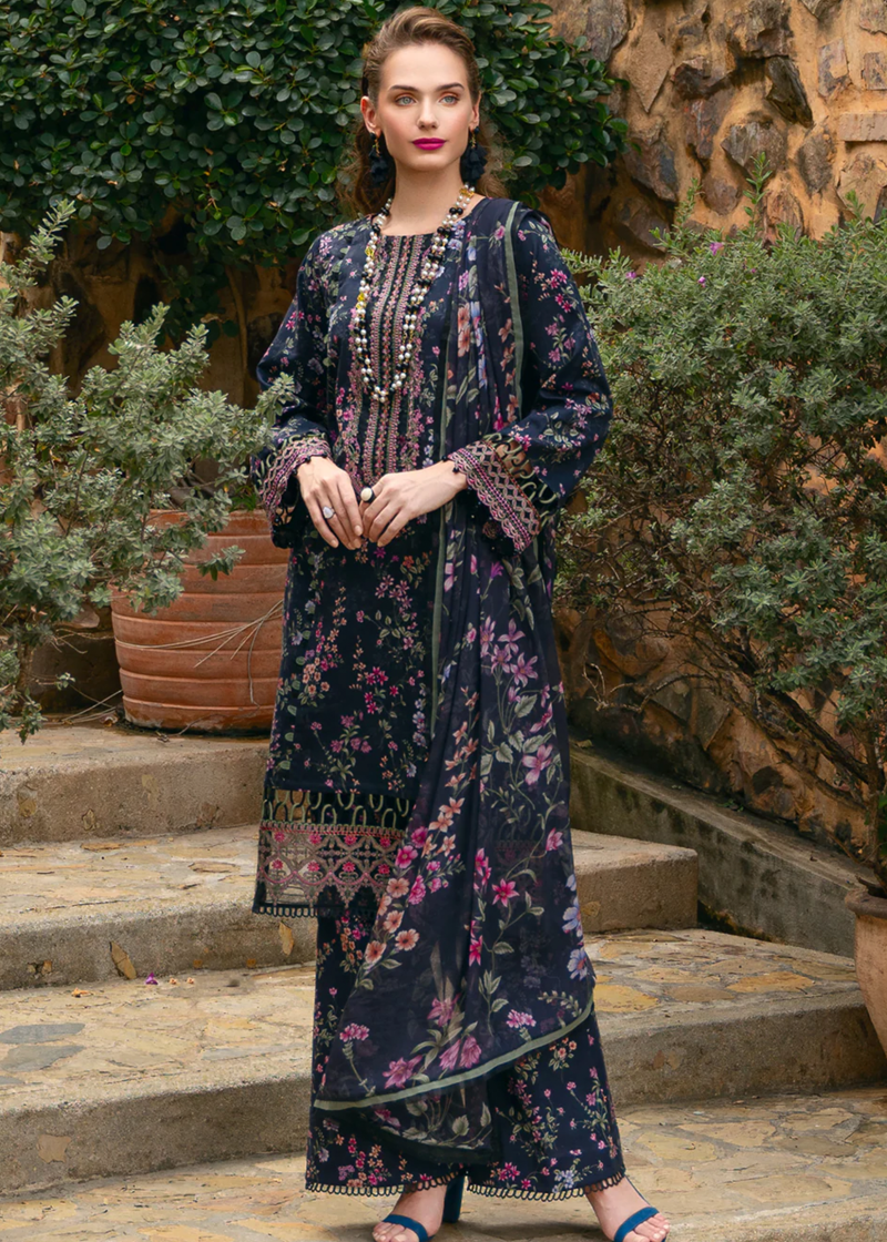 Gulaal Luxury Lawn | Magenta | Unstitched | Party wear | Chiffon Dupatta embroidered | ALANYA GL-L-24V2-10