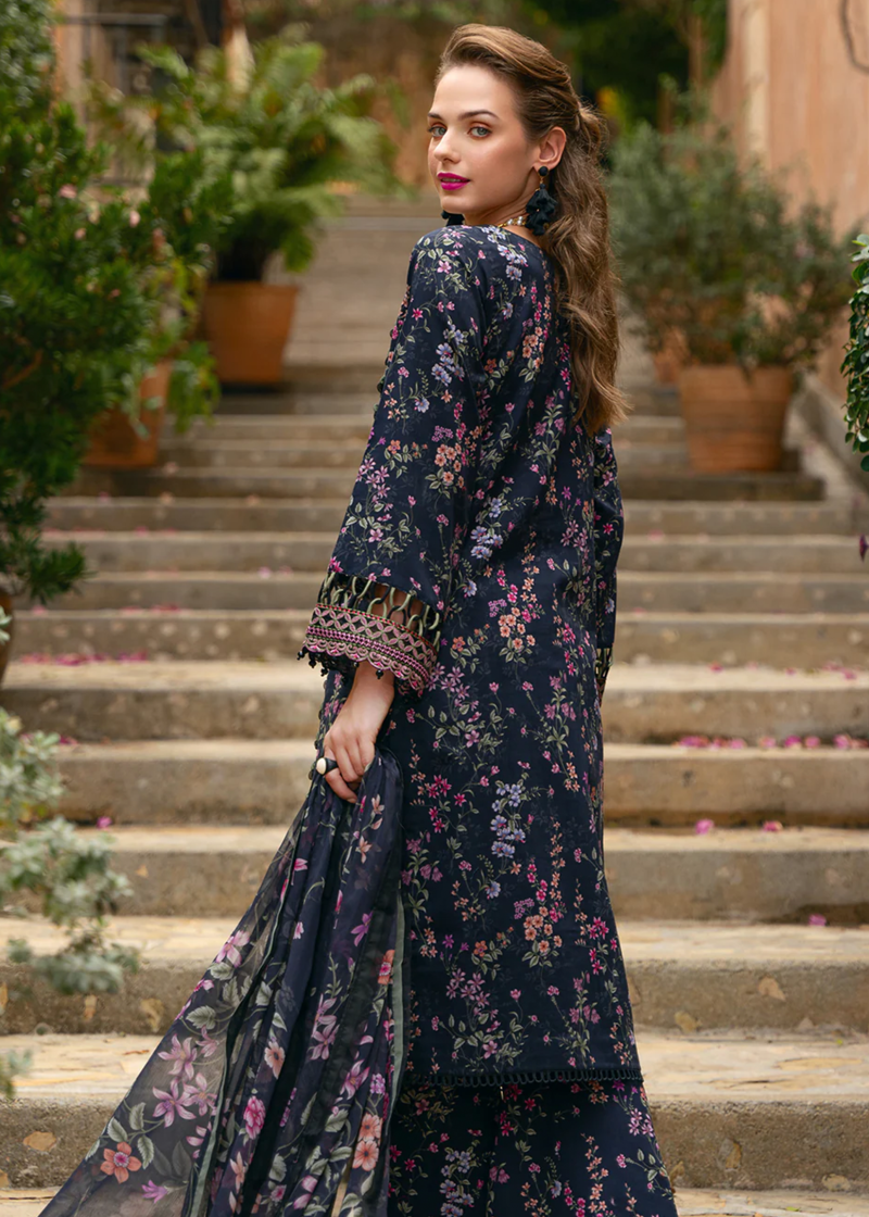 Gulaal Luxury Lawn | Magenta | Unstitched | Party wear | Chiffon Dupatta embroidered | ALANYA GL-L-24V2-10