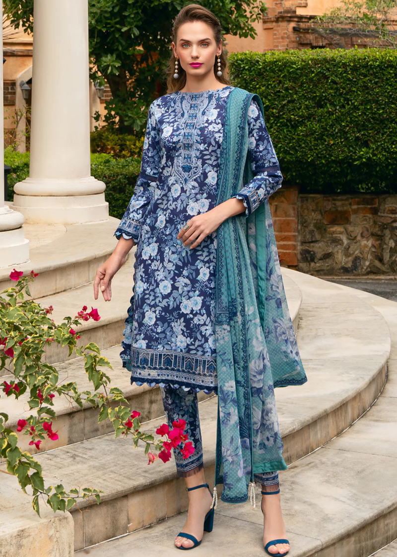 Gulaal Luxury Lawn | Purple | Unstitched | Party wear | Chiffon Dupatta embroidered | OLVERA GL-L-24V2-07