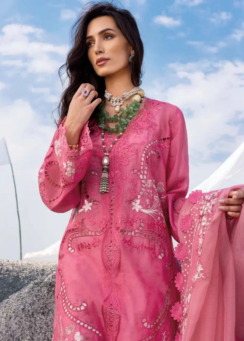 Saira Shakira | Luxury lawn'25 | Samara-b | Lawn | Olive | Embroidered Suit | 3pc