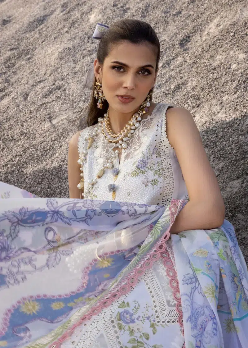 Saira Shakira | Luxury lawn'25 | Cecil-b | Lawn | Blue | Embroidered Suit | 3pc