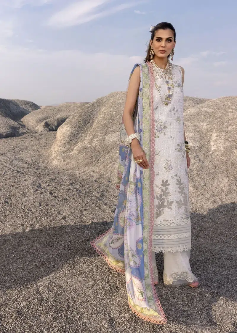 Saira Shakira | Luxury lawn'25 | Cecil-b | Lawn | Blue | Embroidered Suit | 3pc