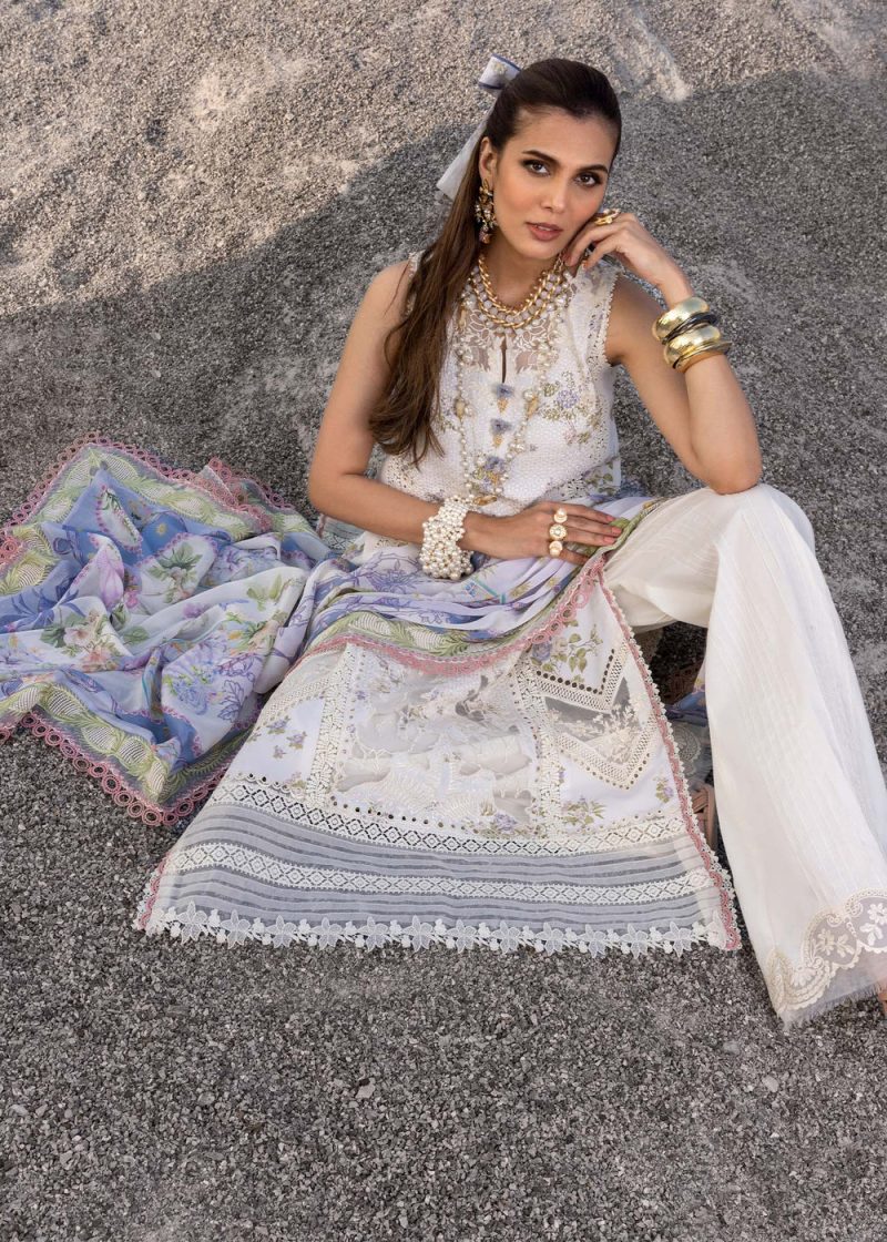 Saira Shakira | Luxury lawn'25 | Cecil-b | Lawn | Blue | Embroidered Suit | 3pc