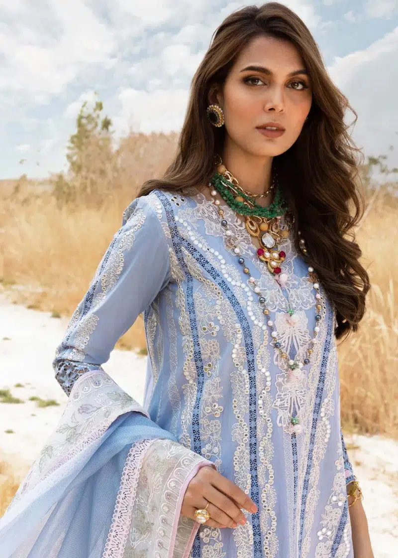 Saira Shakira | Luxury lawn'25 | Nadine-a | Lawn | Periwinkle | Embroidered Suit | 3pc