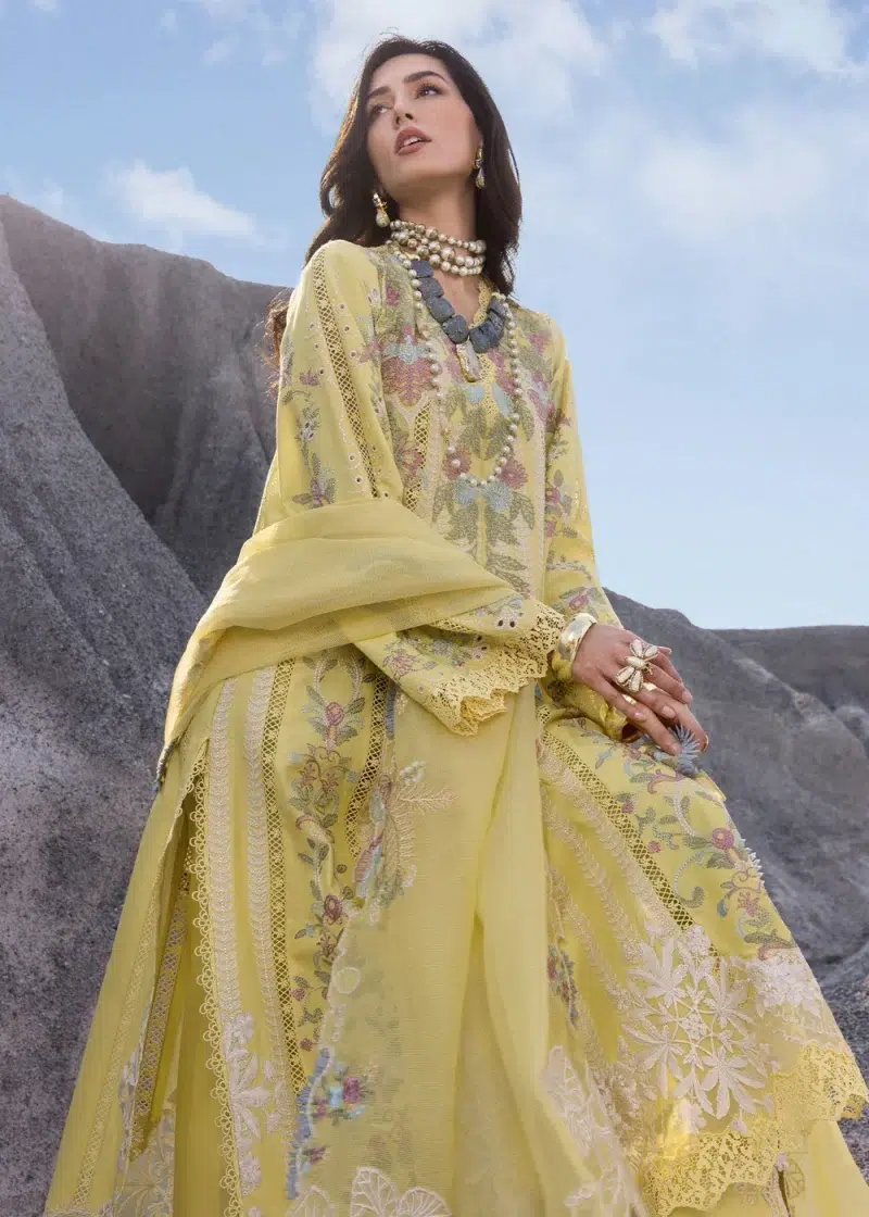 Saira Shakira | Luxury lawn'25 | Dilara-b | Lawn | Sky | Embroidered Suit | 3pc