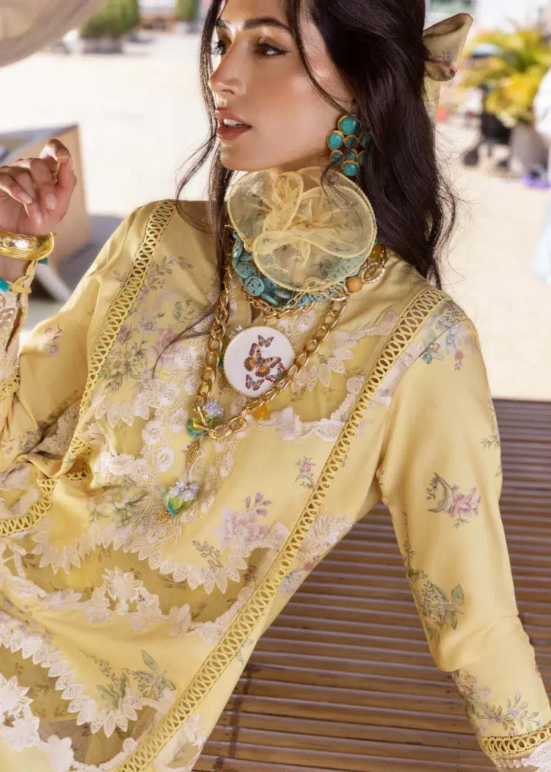 Saira Shakira | Luxury lawn'25 | Serena-a | Lawn | Macaroon | Embroidered Suit | 3pc
