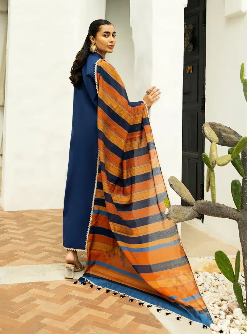 Zainab Chottani Chikankari 25 | Navy Blue | Unstitched | Festive wear| Elma - 3B | 3 pc set.