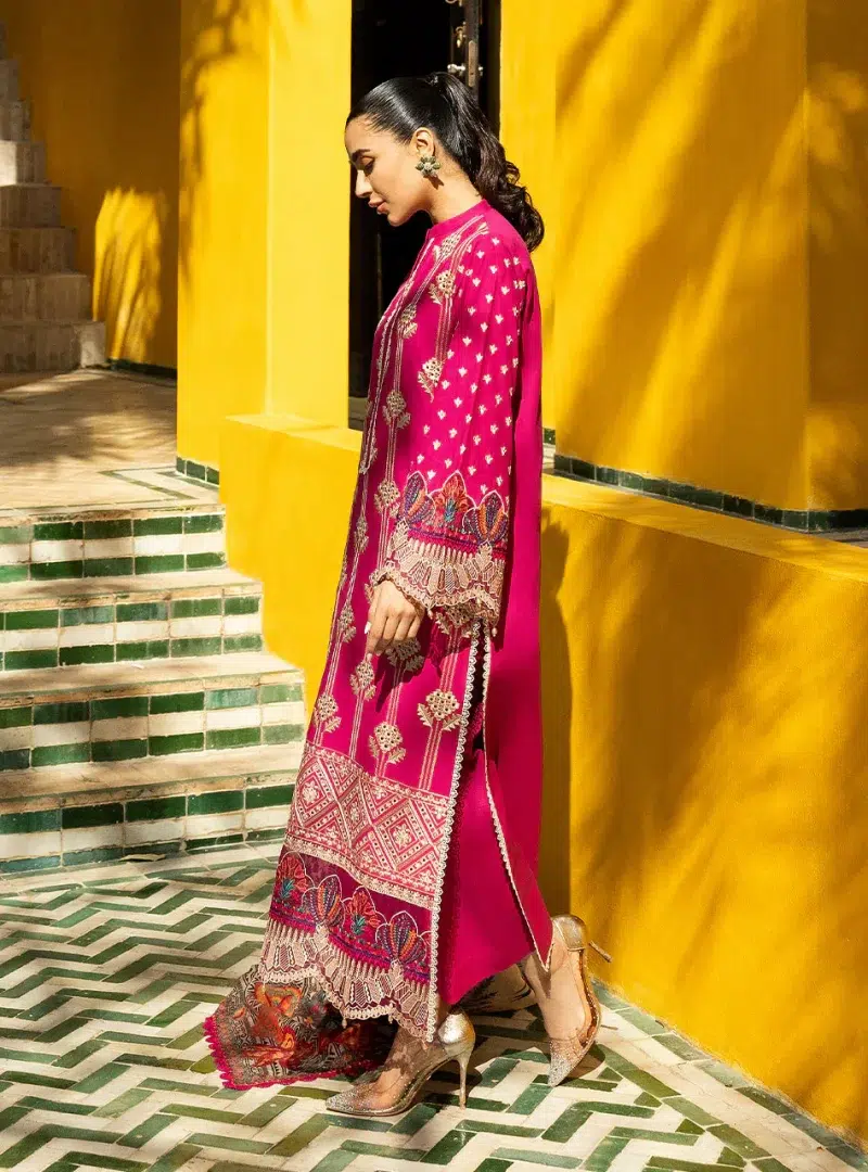 Zainab Chottani Chikankari 25 | Magenta | Unstitched | Festive wear| Aanya - 4B | 3 pc set.
