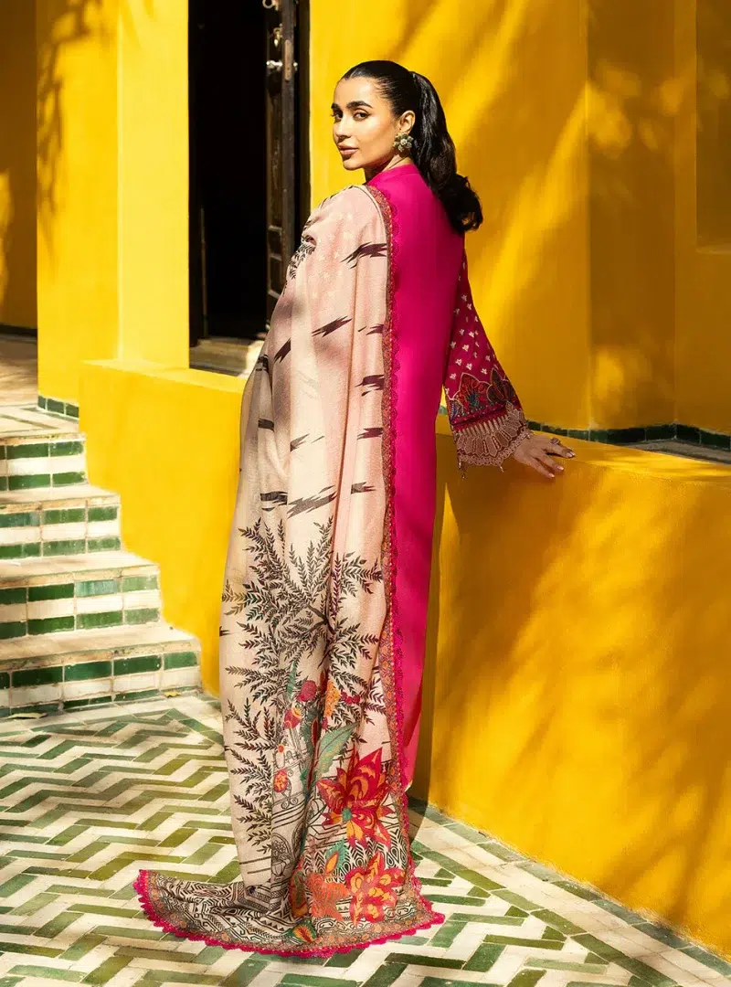 Zainab Chottani Chikankari 25 | Magenta | Unstitched | Festive wear| Aanya - 4B | 3 pc set.