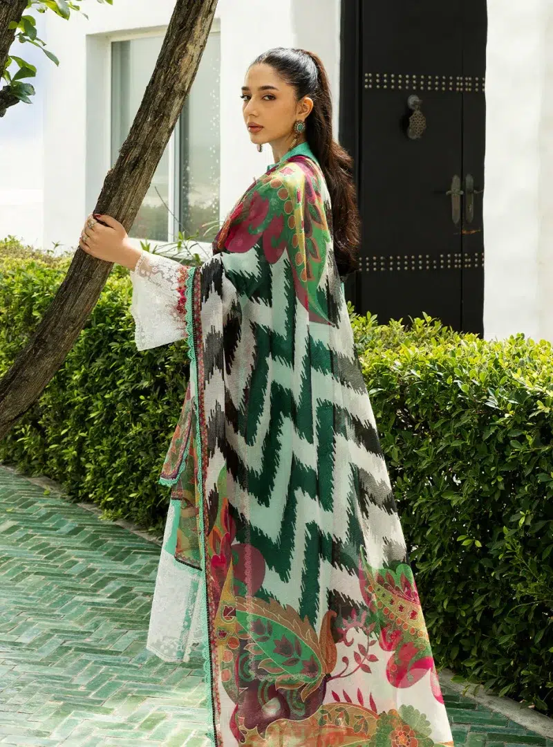 Zainab Chottani Chikankari 25 | Mint Green | Unstitched | Festive wear| Rayne - 12B | 3 pc set.