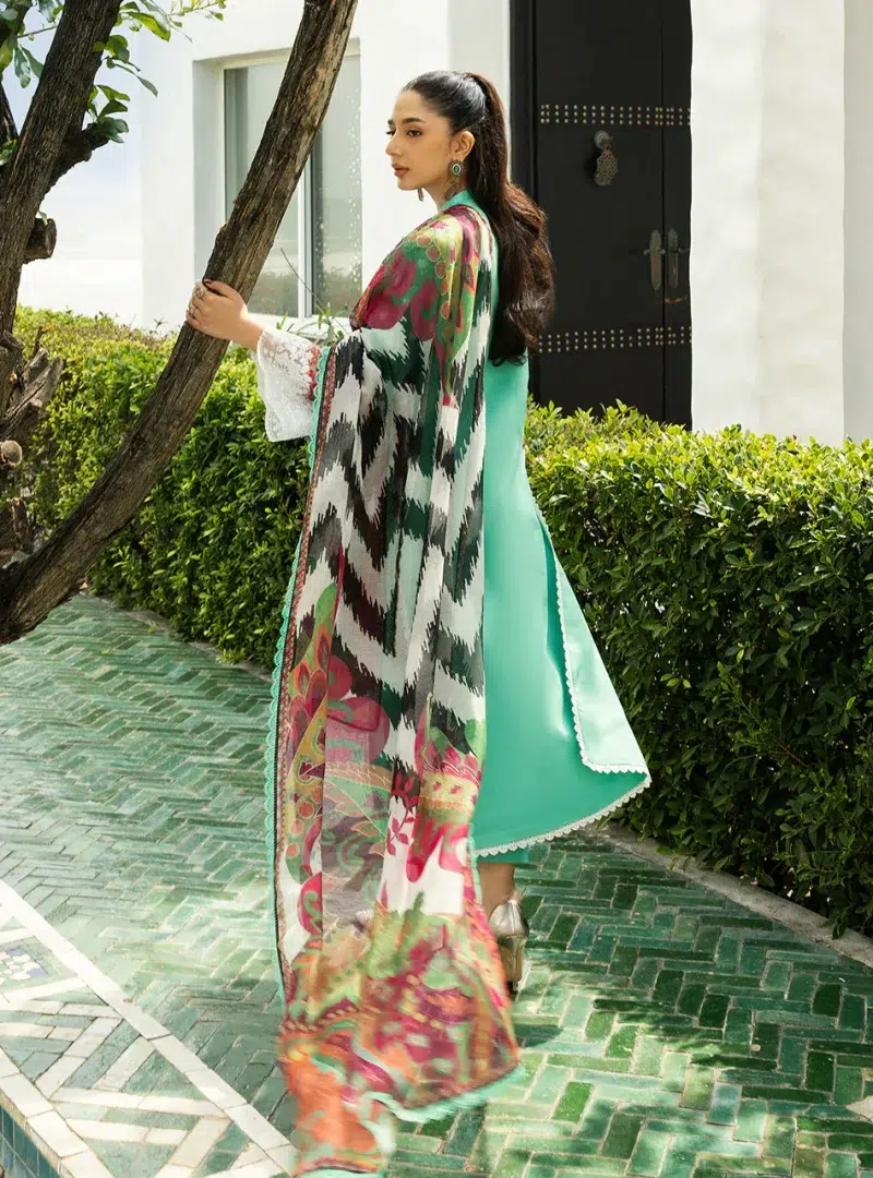 Zainab Chottani Chikankari 25 | Mint Green | Unstitched | Festive wear| Rayne - 12B | 3 pc set.