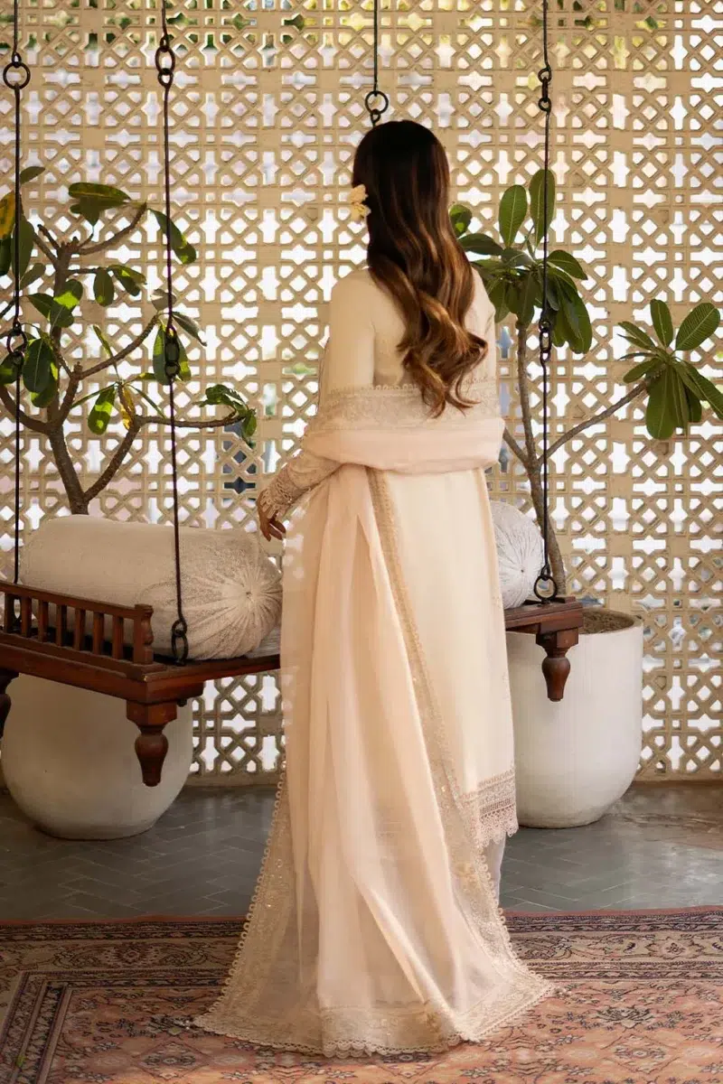 Zarposh | Sajni Lawn Edit 25 | Skin | Unstitched | Festive wear | Mehmal | D03 | 3pc set.