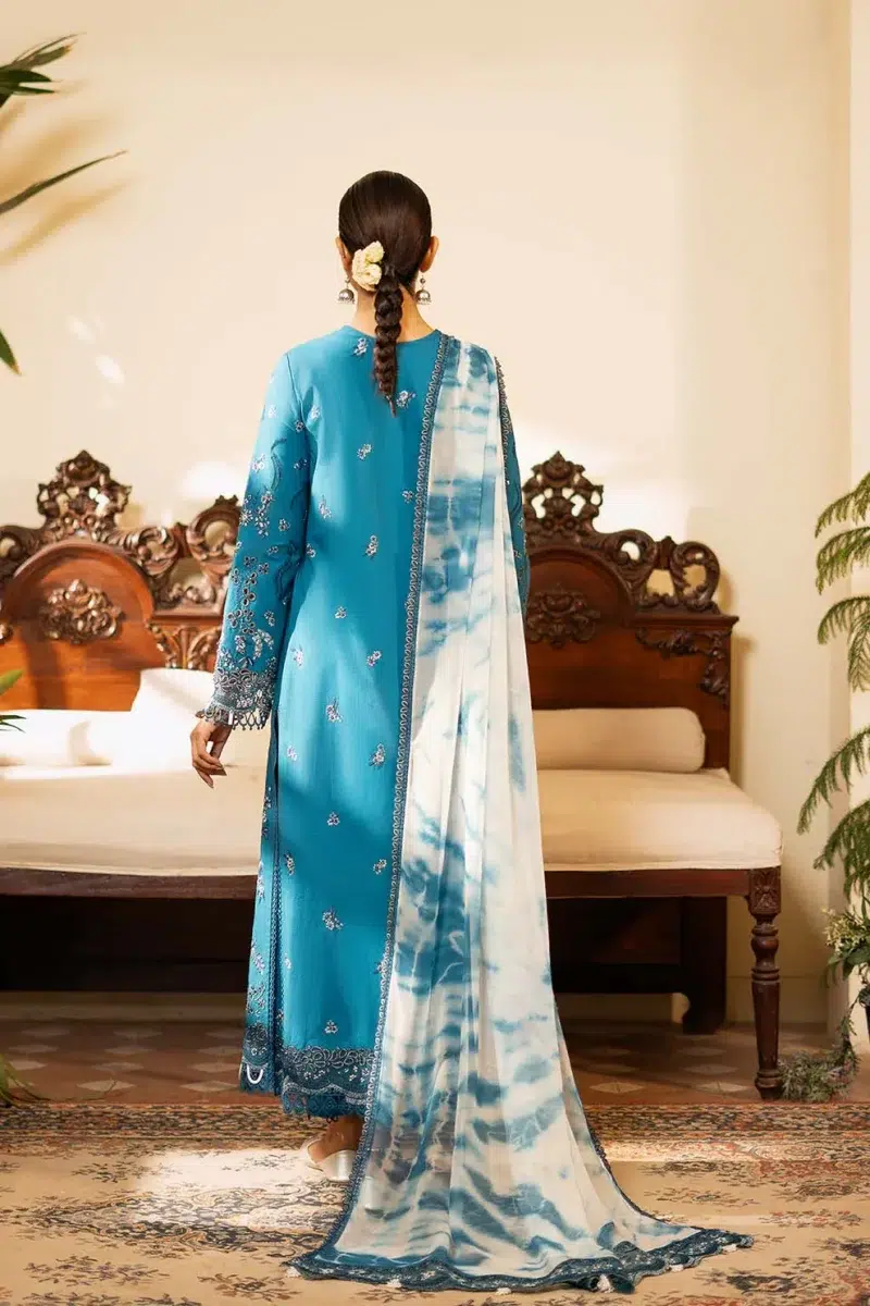 Zarposh | Sajni Lawn Edit 25 | Zinc | Unstitched | Festive wear | Azal | D05 | 3pc set.