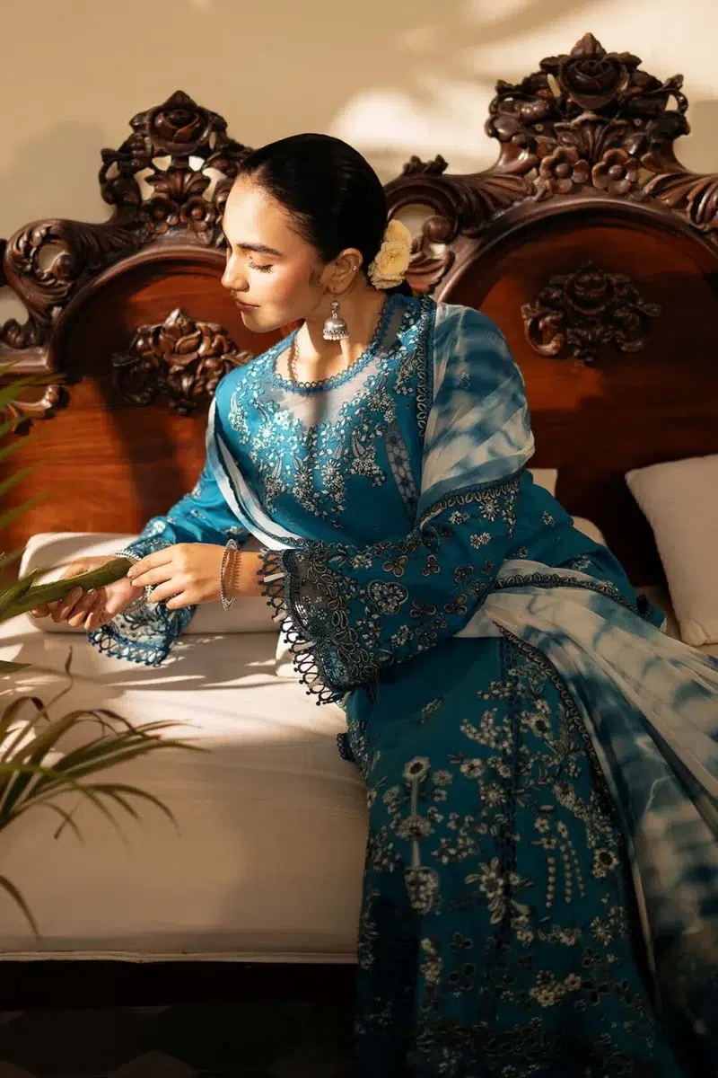 Zarposh | Sajni Lawn Edit 25 | Zinc | Unstitched | Festive wear | Azal | D05 | 3pc set.