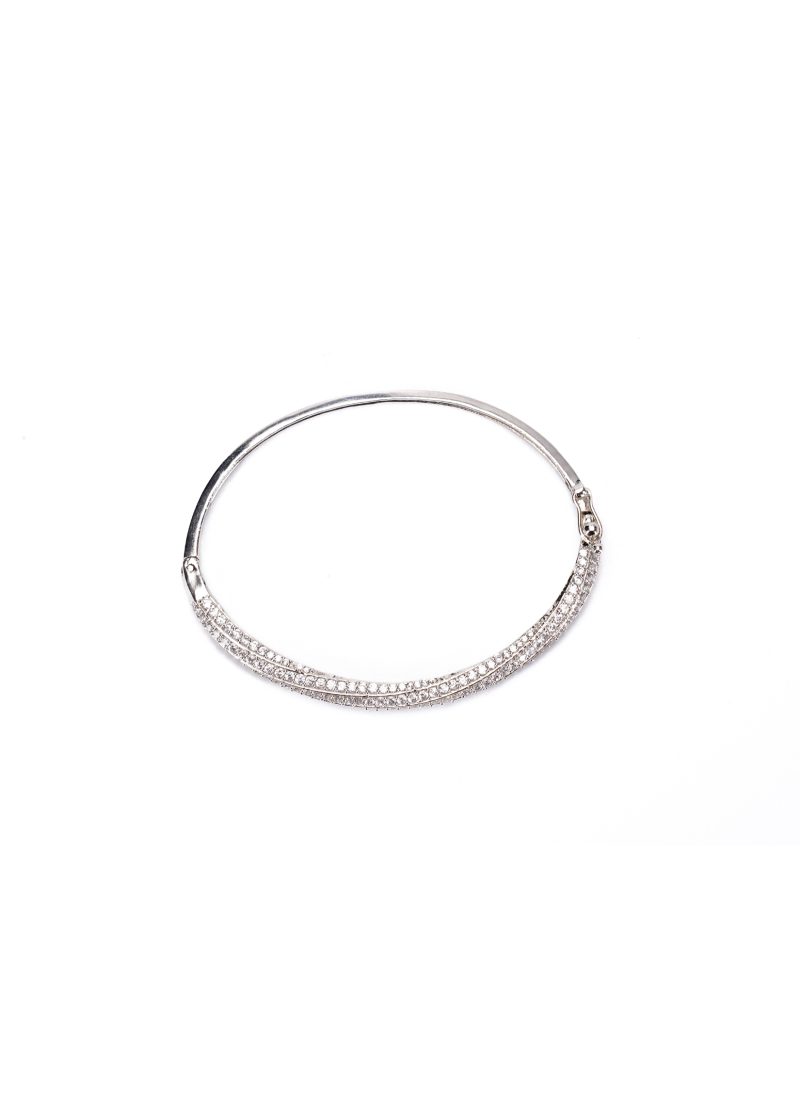 Elephant Motif Design | Gold Metal Necklace with Emerald Green & Pink Ruby Details