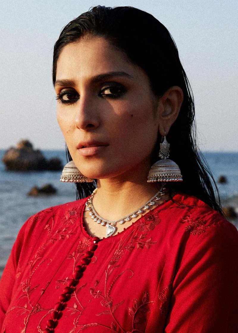 Zara Shahjahan Lawn | Red | Unstitched | Wedding wear | embroidered Organza Dupatta | DEENA-12A