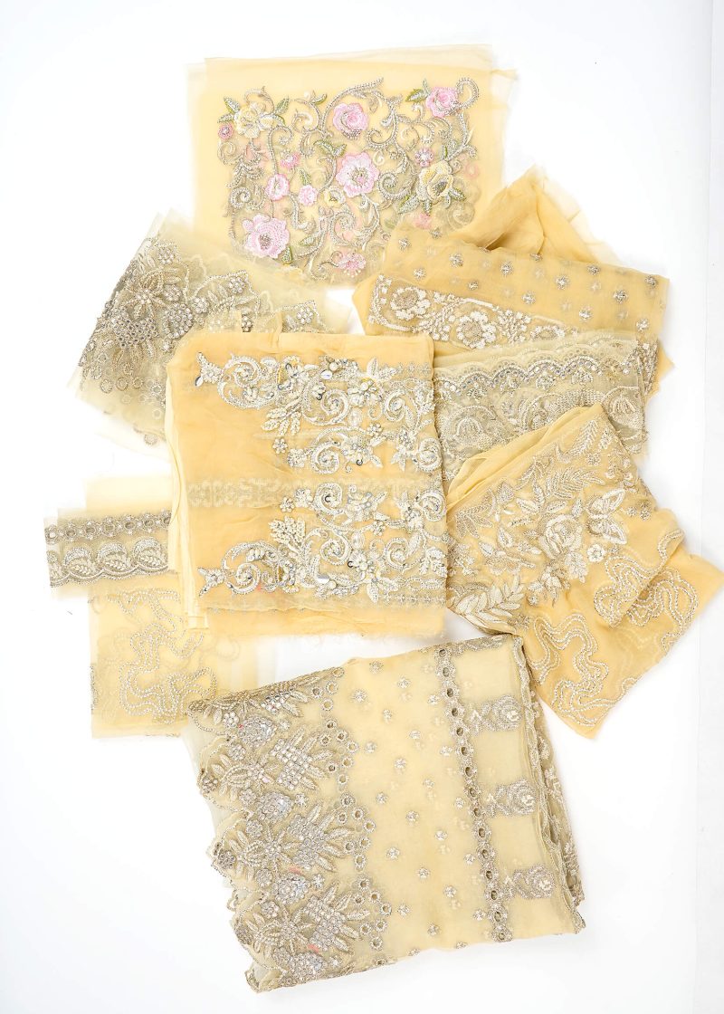 Maysarah Studio | Beige | Unstitched | Festival Wear | Kurta Set | 3 pc Set