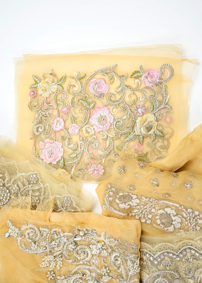 Maysarah Studio | Beige | Unstitched | Festival Wear | Kurta Set | 3 pc Set