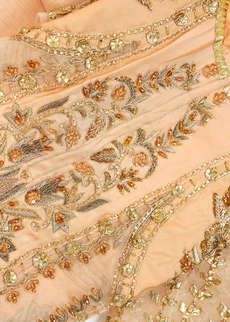 Pakistani | Beige | Unstitched | Festival Wear | Kurta Set | 3 pc Set