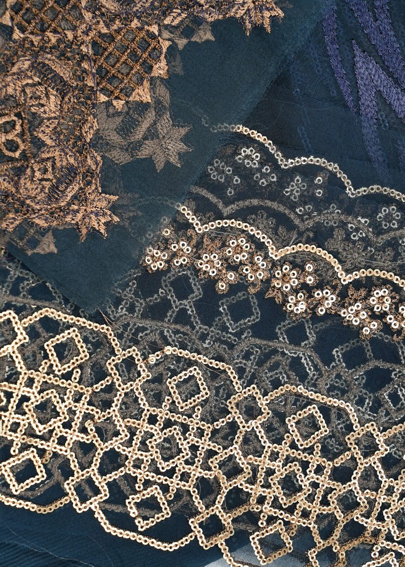 Maysarah Studio | Navy Blue | Unstitched | Festival Wear | Kurta Set | 2 pc Set