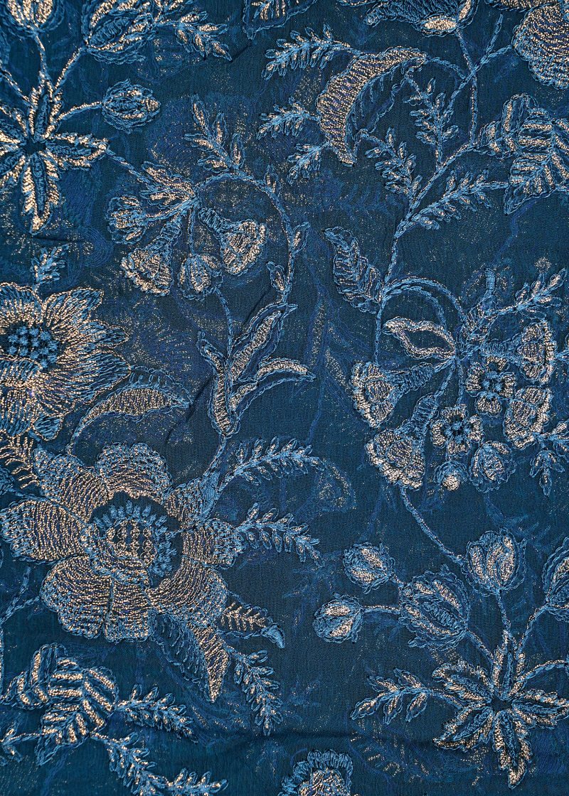 Maysarah Studio | Blue | Unstitched | Festival Wear | Kurta Set | 3 pc Set