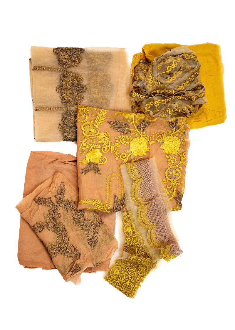 Maysarah Studio | Camel | Unstitched | Festival Wear | Kurta Set | 3 pc Set