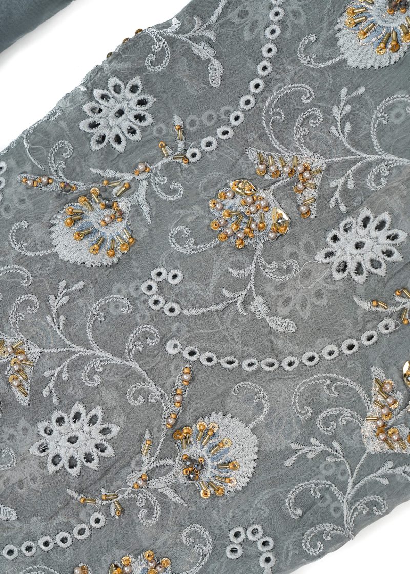 Maysarah Studio | Peach | Unstitched | Festival Wear | Kurta Set | 3 pc Set'