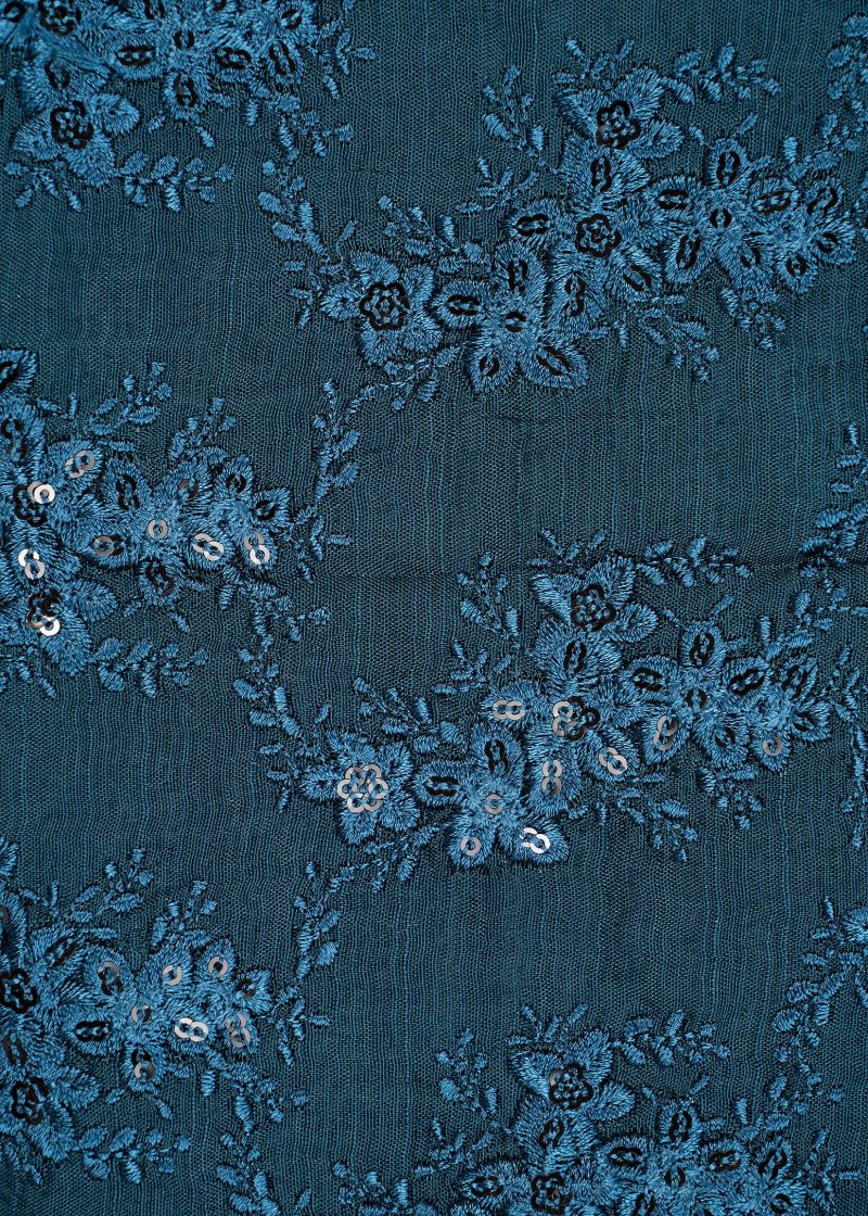 Pakistani | Blue | Unstitched | Festival Wear | Kurta Set | 3 pc Set