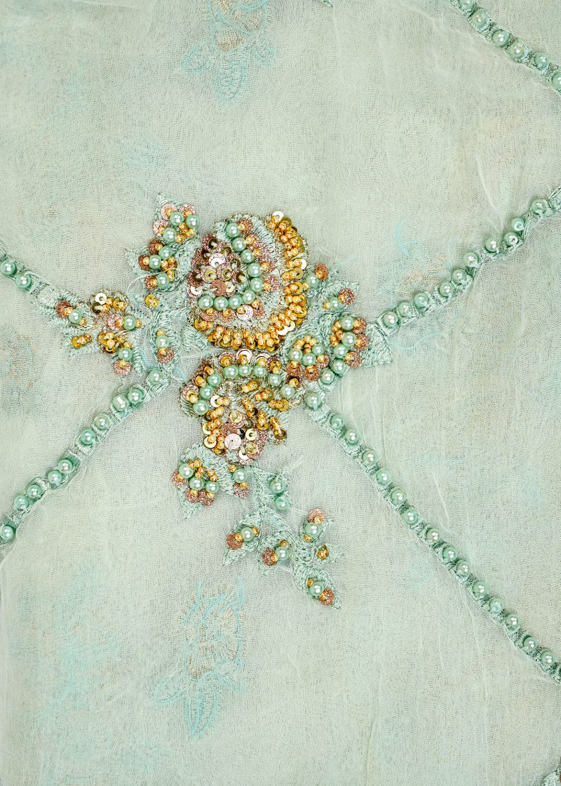 Pakistani | Sky Blue | Unstitched | Festival Wear | Kurta Set | 3 pc Set